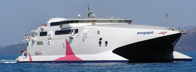 Megajet Schiff von Seajets